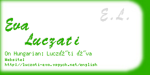 eva luczati business card